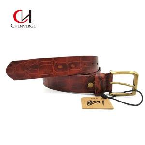 Wholesale Cowhide Crocodile Embossed Leather Belt Multicolor Wear Resistant from china suppliers