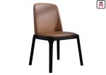 Armless Wood Black Leather Kitchen Chairs , Elegant Light Wood Dining Room