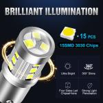 Universal White LED Car Turn Signal Lights1156 1157 3030 15SMD LED Bulb White