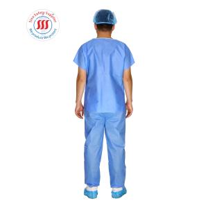Wholesale Anti Static Two Pieces Hospital Surgical Scrubs Doctor Nurse Medical Disposable Scrubs from china suppliers