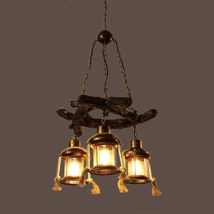 Wholesale American Chandelier Loft Retro Industrial Cafe Bar Restaurant Bar Lighting Clothing Store Wooden chandelier(WH-VP-230) from china suppliers
