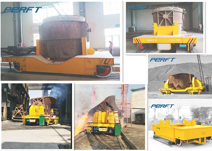  Hydraulic Lifting and Explosion-Roof Molten Steel Ladle Rail Transfer Cart for Iron and Steel Plant