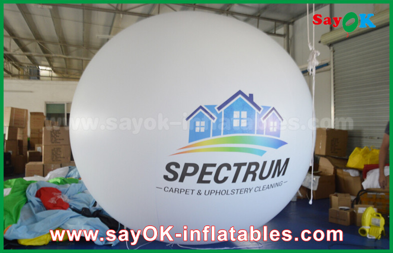 Giant 2m DIA PVC White Inflatable Helium Balloon for Outdoor Advertising
