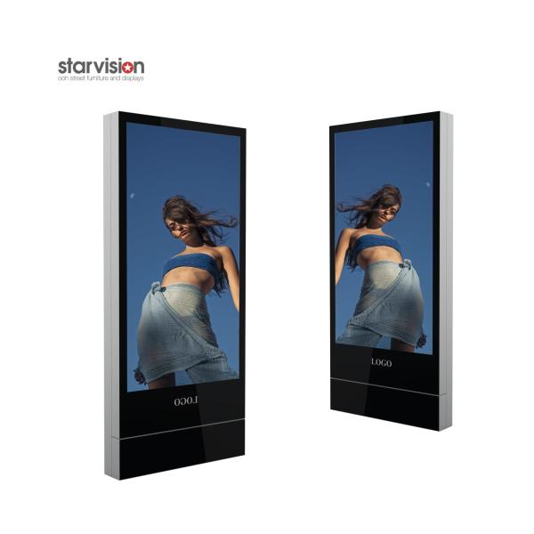 Transit Station 700nits Floor Stand Digital Signage 0.63mm Indoor Digital