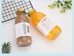 Round Glass Beverage Bottle 300ml 350ml 500ml Yoghurt Milkshake Milk With Label