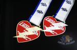 Heart Shape Die Casting Metal Award Custom Logo Medals Sublimated / Heat Tranfer