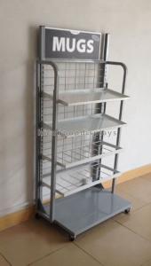 Wholesale Free Standing Retail Gondola Shelving Multi - Layer Advertising Metal Shelving Unit from china suppliers