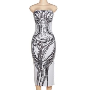 Wholesale OEM maufactory 2023 Spring European and Americanwomen s clothing 3d printed material sleeveless custom apparel from china suppliers