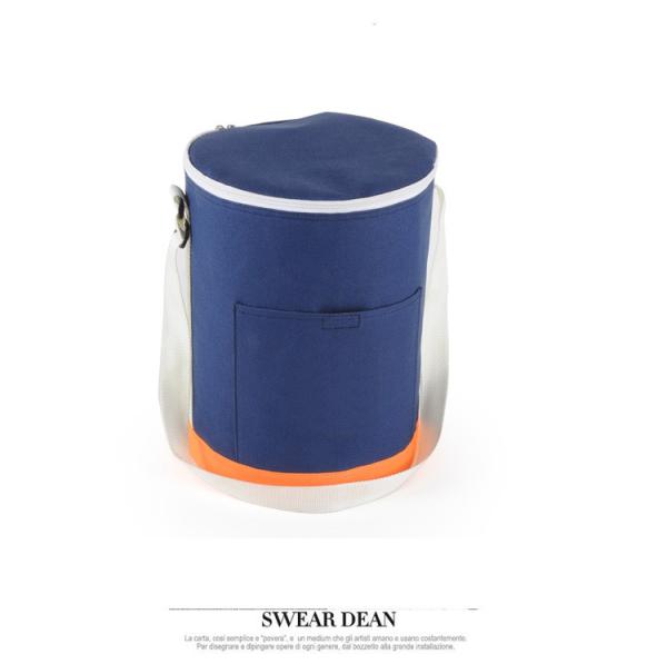 Cylindrical Insulated Soft Cooler Picnic Lunch Box Tote Bottle Bag Freezer Tote