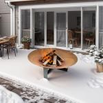 Corten Steel/Weathering Steel 1000mm BBQ Brazier Fire Pits Customized