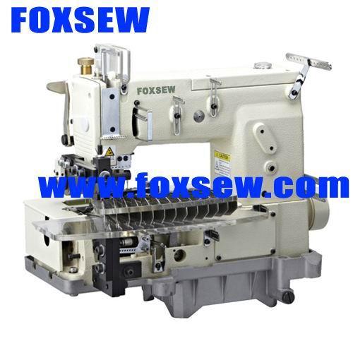 12-needle Flat-bed Double Chain Stitch Sewing Machine (tuck fabric seaming)
