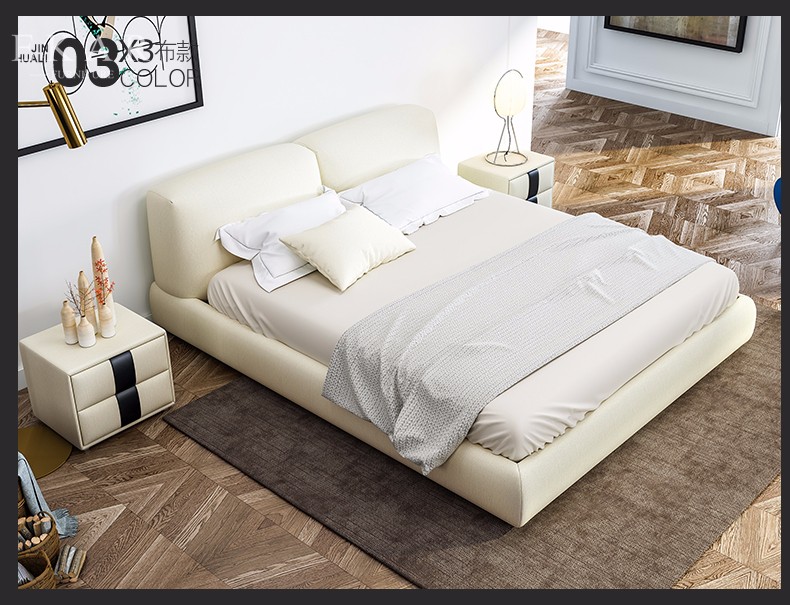 Wooden Bed Frames Embedded Double Bed Designs in Wood