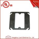 Black Metal Conduit Box Steel One Gang Square Electrical Box Cover , E349123
