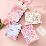Custom Color Accepted Fashion Flower Printing Fancy Shopping Paper Bags For