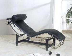 Wholesale Modern Leisure Black Premium Leather Chaise Lounge Chairs from china suppliers