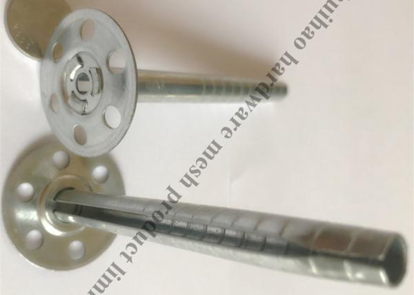 Stainless Steel Insulation Wall Plugs , Perforated Metal Insulation Anchor Nail