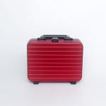 Small Pure Aluminum Beauty Case Red Aluminum Cosmetic Cases Store Jewelry