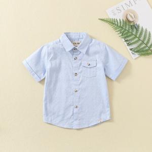 China summer garons chemises clothing vendor kids wear shirt short sleeve boys cotton shirts on sale