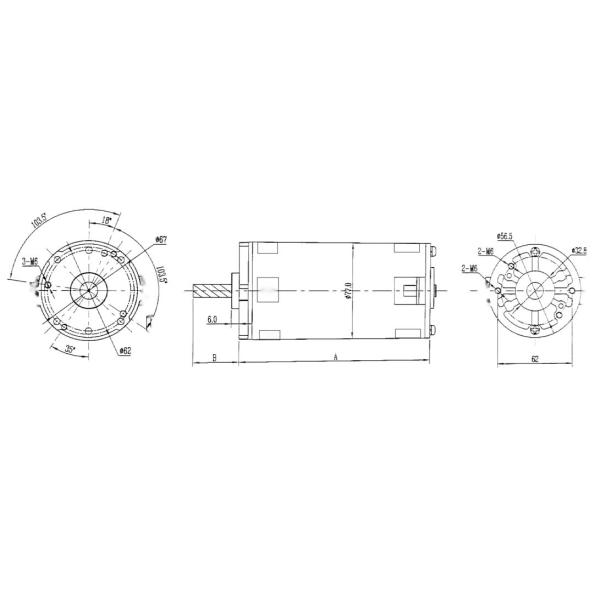 CCC Brush Motor DC 100-240V Electric Motor For Shredder 300-1200W