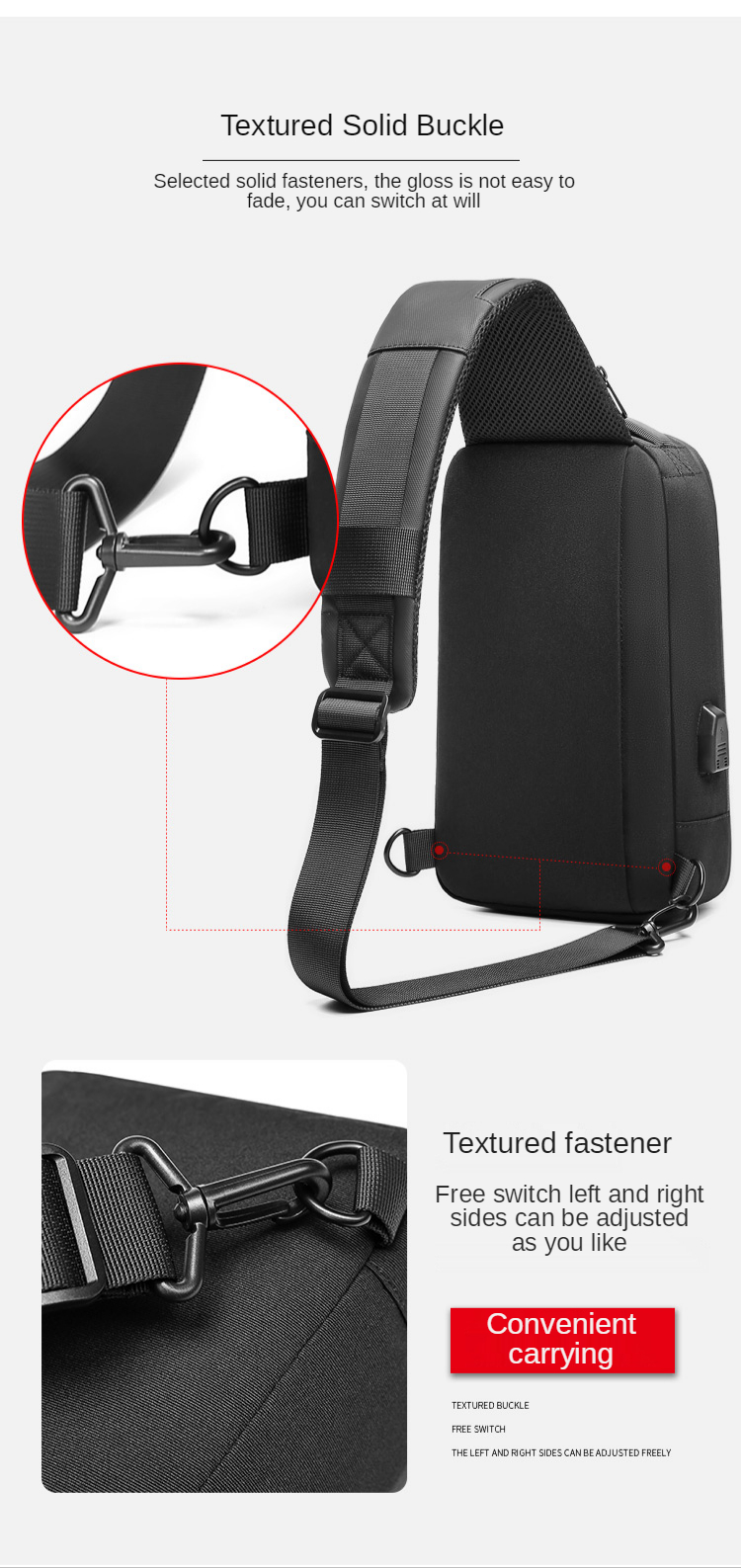 5L Waterproof Messenger Satchel Shoulder Bag 17*7*29cm
