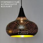 Southeast Asian Retro Vintage Hand Carved Pendant Lights for Living Room