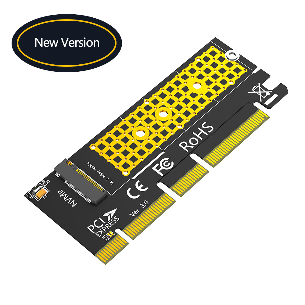 NVMe Adapter M.2 PCIe SSD to PCI-e x4 / x8 / x16 Converter Card for M.2 (M Key) NVMe SSD 2280/2260/2242/2230