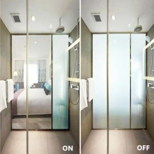 Wholesale Privacy Protection PDLC Smart Glass Conference Room PDLC Office Glass Film Safety Tempered Low E Glass For Partition Walls / Shower Enclosures from china suppliers