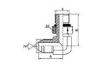 1JO9 Elbow JIC Steel Hydraulic Fittings , Sae O Ring Fittings L- Series