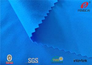 Wholesale Custom 80 Nylon 20 Spandex Swimwear Fabric , Blue Nylon Tricot Fabric 190GSM from china suppliers