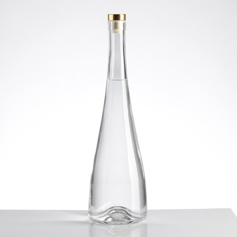 Clear Evian Mineral Water Glass Bottle 350ml 500ml 750ml with Hot Stamping Cap and Wine