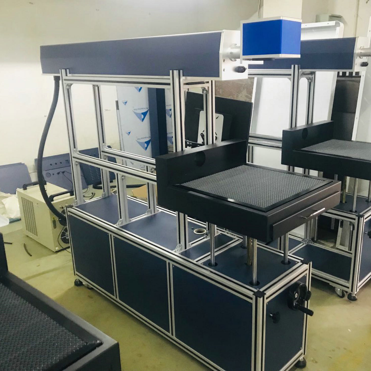 100W 400*400mm CO2 glass tube laser marking engraving machine