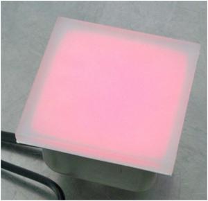 Wholesale High quality stainless steel body 12mm toughened glass cover IP67 RGB LED brick light from china suppliers