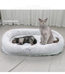 Wholesale Manufacture 160cm Non-Slip Washable Long Plush Giant Fluffy Pet Bed For Cat Dog For Pet Animals from china suppliers