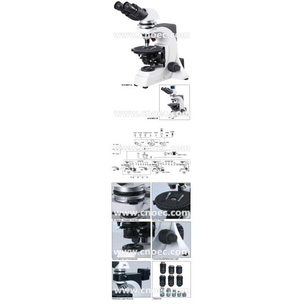 40x - 600x Polarizing Light Microscope , Infinity Corrected Optical System A15.0901