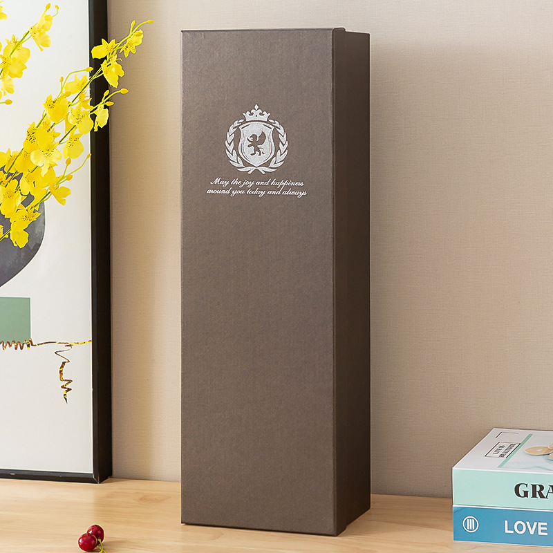 Custom Rectangular Long Florist Display Ribbon Handle Big Rigid Box for Flower Packaging