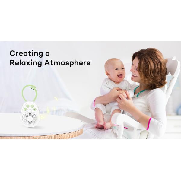 Portable White Noise Machine with 20 Soothing Sounds for Baby and Adults