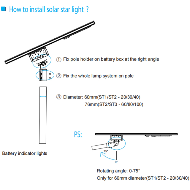 Aluminum Alloy Outdoor Solar Street Light Rotating Integrated With Lifepo4 Battery