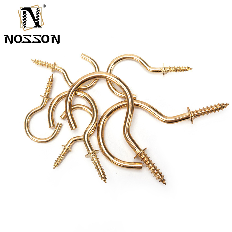 Stainless Steel Round Hook Decorative Eye Bolts M2.5 Self Tapping Screws for INCH Measurement System