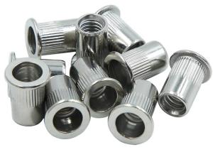 Wholesale M6 M8 M10 Stainless Steel 70 80 ANSI AISI 304 Small Flat Head Serrated Rivet Nuts from china suppliers