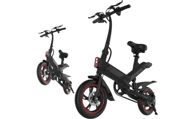 Inflated Tire Lightest Electric Folding Bike 12 Inch 2 Wheels For Travel Leisure