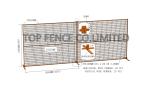 6‘x9.5' mesh 2inch*4inch *9ga/3.60mm construction fencing panels tubing 25mm x1