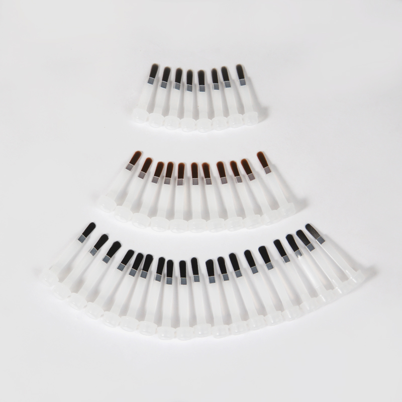 Plastic Nylon Brush On Nail Polish Replacement White and Grey