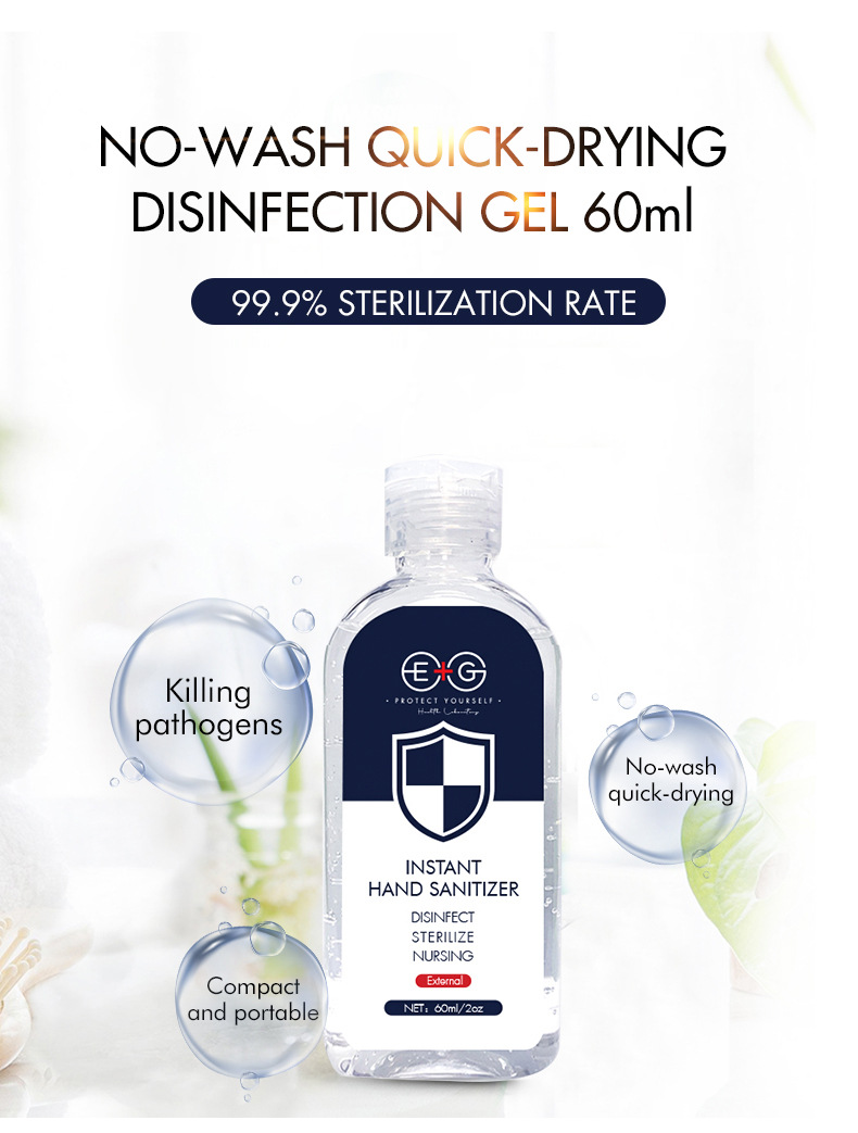 Portable Mini Alcohol Free Antibacterial Hand Gel Silver Ion Waterless Hand Sanitizer