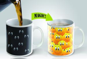 Wholesale Personalised Childrens Mugs Color Change Mug Black 8*9.5cm Eco - friendly from china suppliers