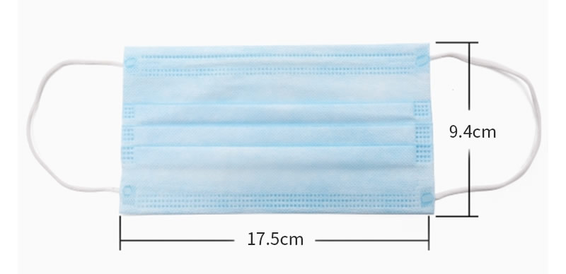3 ply Non-woven blue Ear Strap anti dust mask disposable 