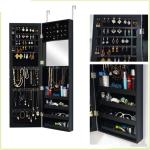 Bedroom Solid Wood 122x37x9.5cm Wall Mirror Jewelry Cabinet