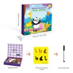 Wipe Clean Brain Game Cards Rubber Magnet Material