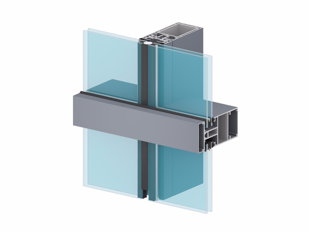 Lightweight Aluminium Curtain Walling Heat Insulation Good Wear Resistance