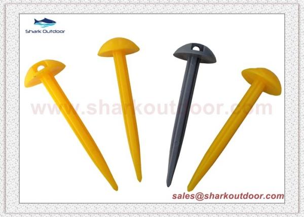 Dome shaped Plastic Tent / Awning Groundsheet Pegs for outdoor tent