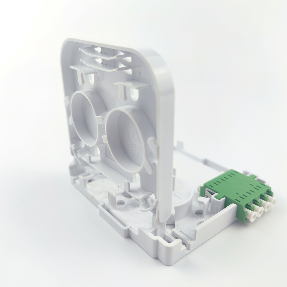 2-Core LC APC Plastic Face Plate Socket Panel for Long-Lasting Fiber Optic Connections